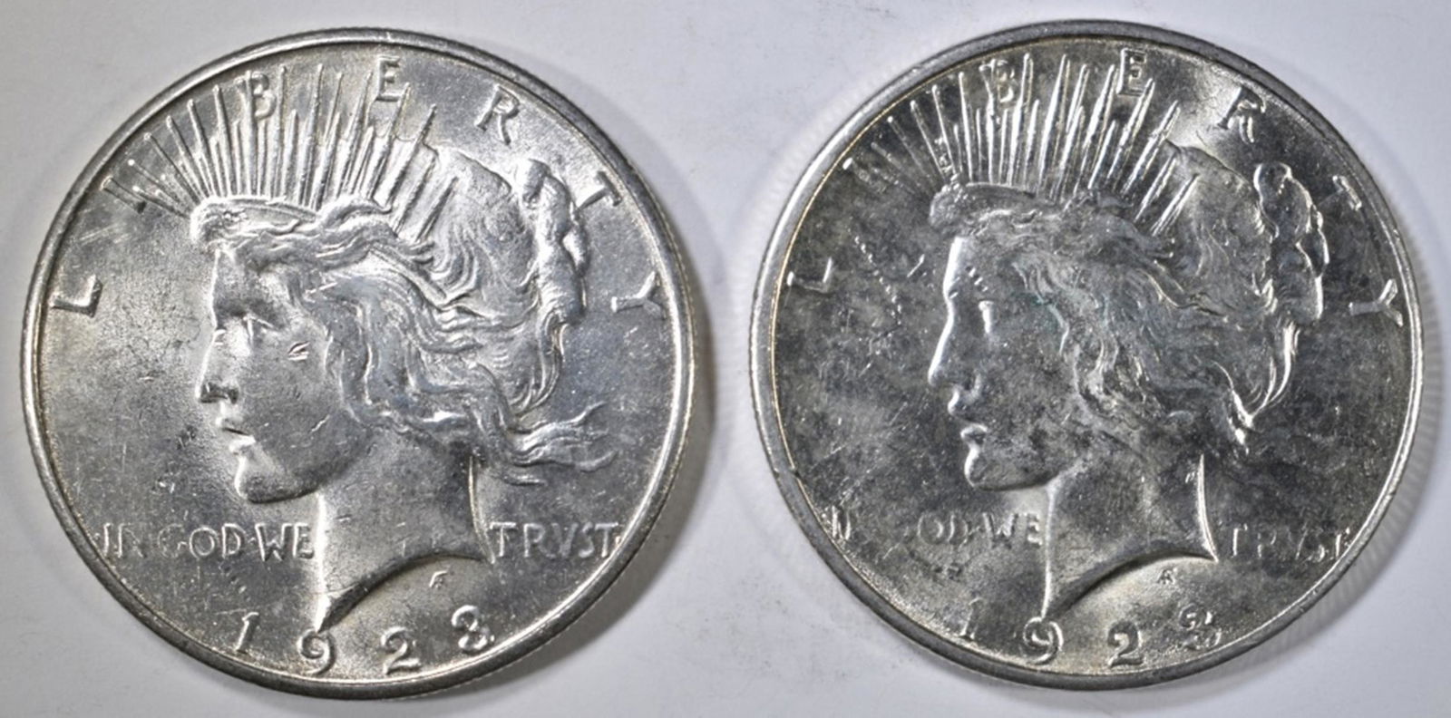 2 1923-S PEACE DOLLARS  AU/BU (1 of 2)