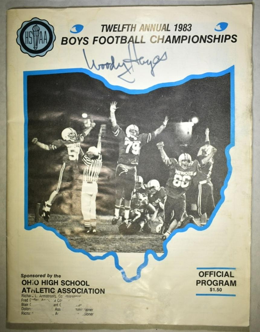 WOODY HAYES SIGNED 1983 PROGRAM- AS IS (1 of 2)