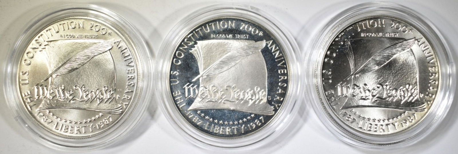 3-CONSTITUTION COMMEM SILVER DOLLARS (1 of 2)