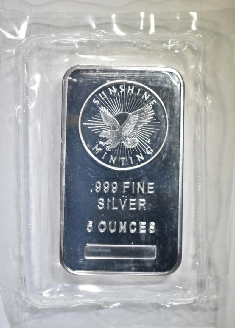 FIVE OUNCE .999 SILVER BAR (1 of 2)