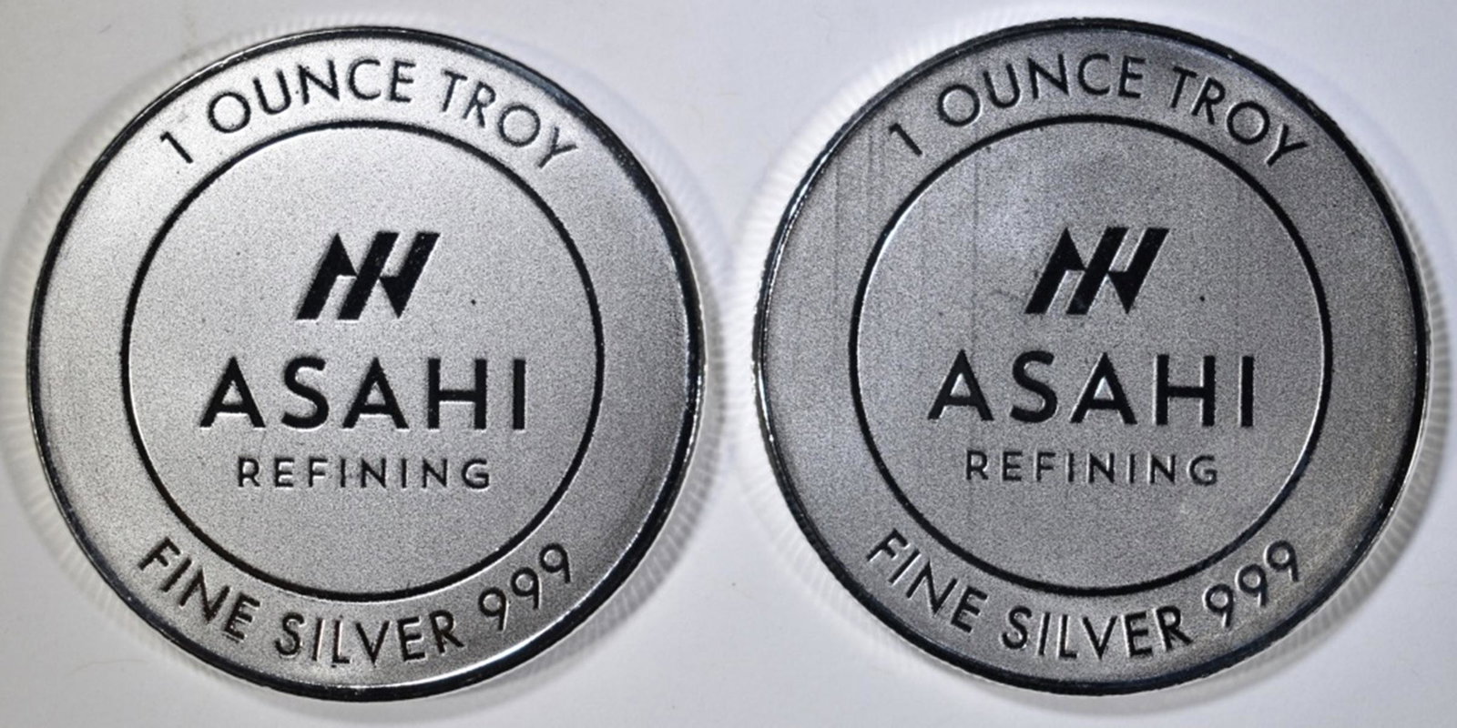 2-ONE OUNCE .999 SILVER ROUNDS ASAHI: CHECK OUT OUR UPCOMING AUCTIONS ESTIMATE $85 - $95.