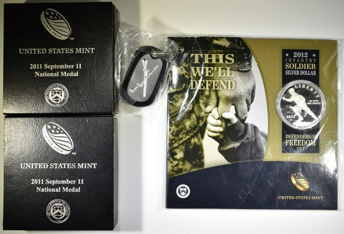 LOT OF 3 SILVER DOLLAR COMMEMS: (1 of 1)