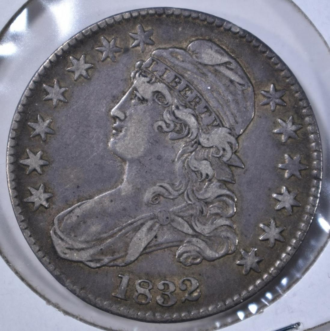 1832 CAPPED BUST HALF DOLLAR  FINE (1 of 2)