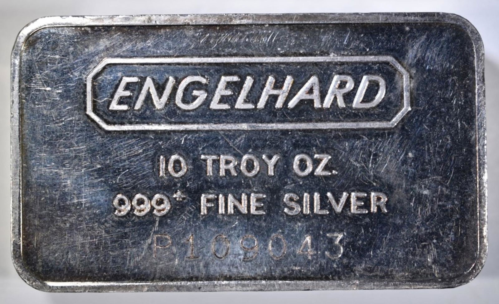 TEN OUNCE .999 SILVER BAR ENGELHARD (1 of 2)