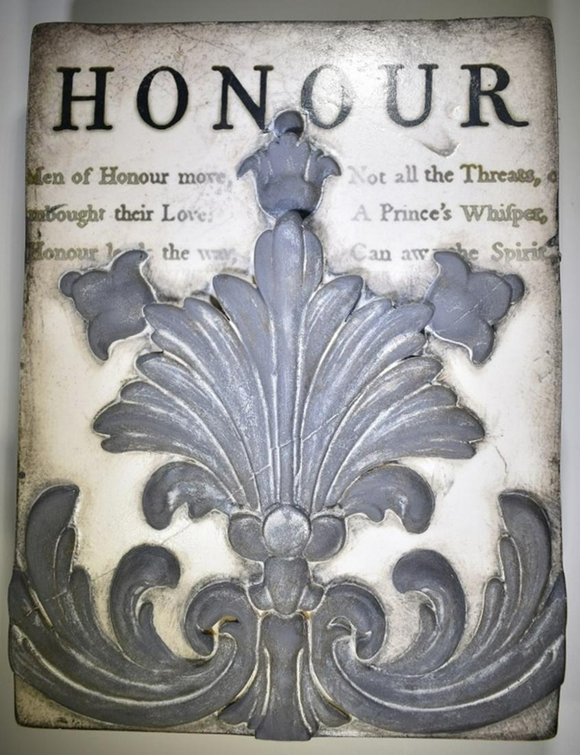 SID DICKENS T-447 HONOUR MEMORY BLOCK: SID DICKENS HAND MADE TILE ESTIMATE $125 - $150.