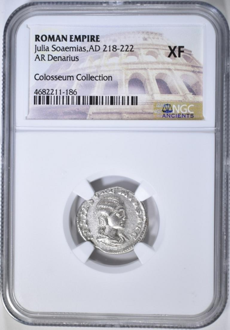 AD 218-222 JULIA SOAEMIAS AR DENARIUS NGC XF (1 of 4)