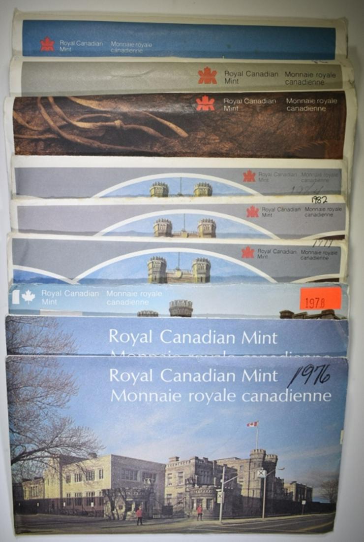 LOT OF 9 ROYAL CANADIAN MINT SETS: (1 of 3)