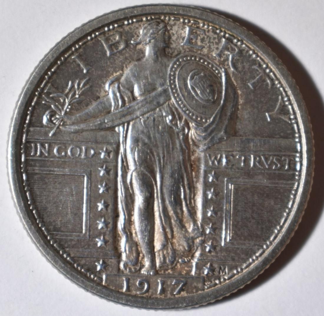 1917 TYPE 1 STANDING LIBERTY QUARTER  CH BU FH (1 of 2)