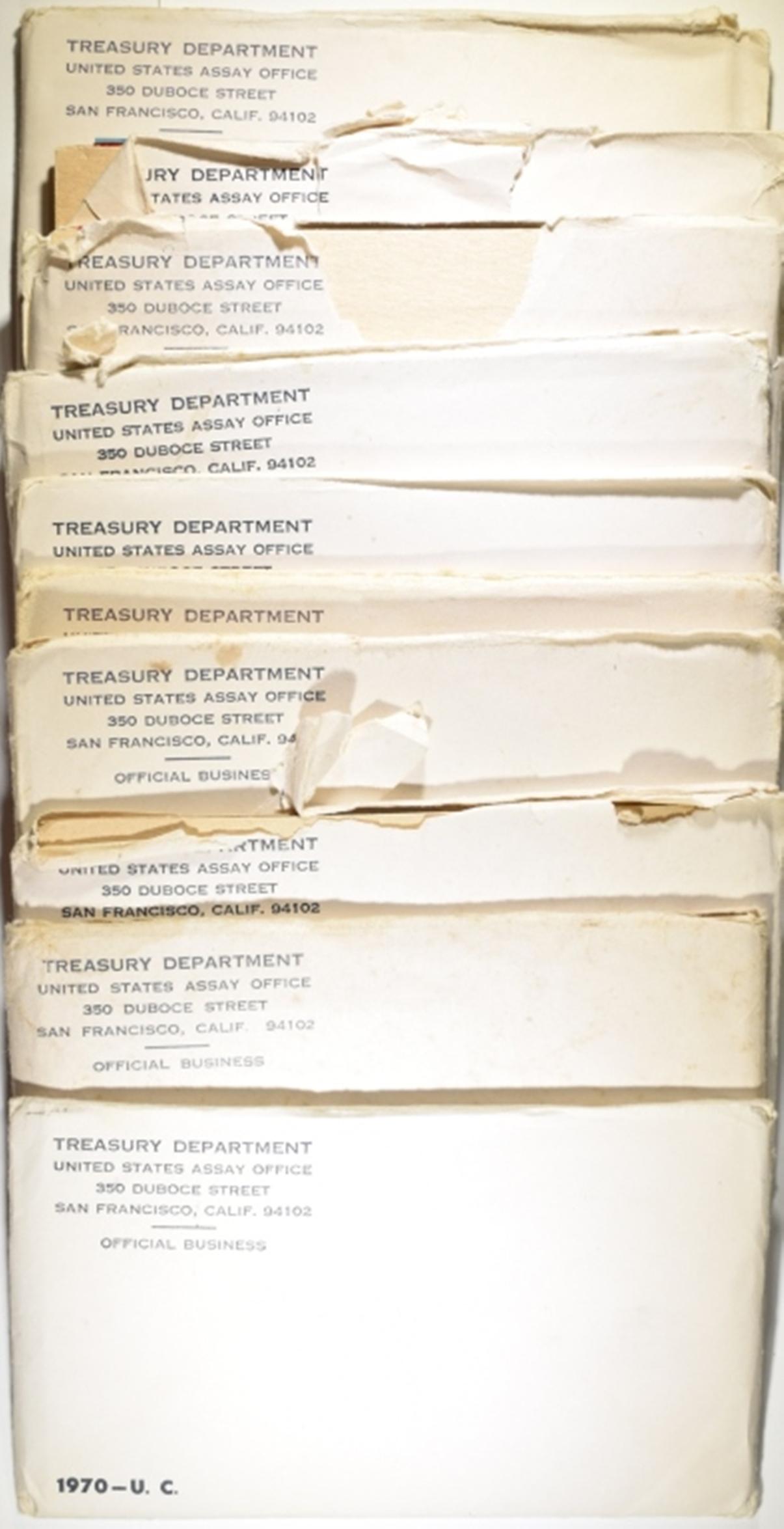 LOT OF 10 1970 U.S. MINT SETS (1 of 2)