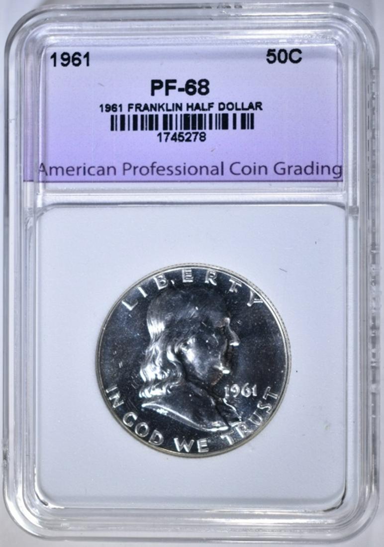 1961 FRANKLIN HALF DOLLAR APCG SUPERB GEM+ PROOF (1 of 4)