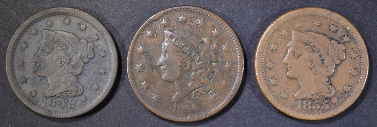 LOT OF 3 LARGE CENTS (1 of 2)