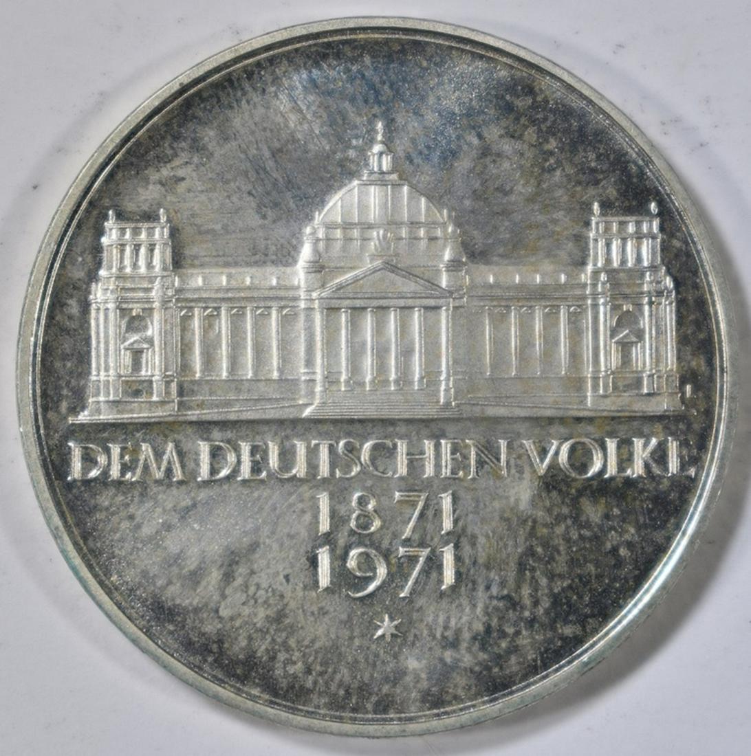 1971 GERMANY 5 MARK SILVER GEM PROOF (1 of 2)