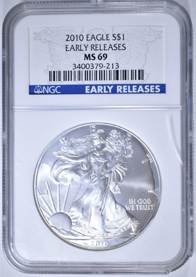 2010 AMERICAN SILVER EAGLE, NGC MS-69 (1 of 4)