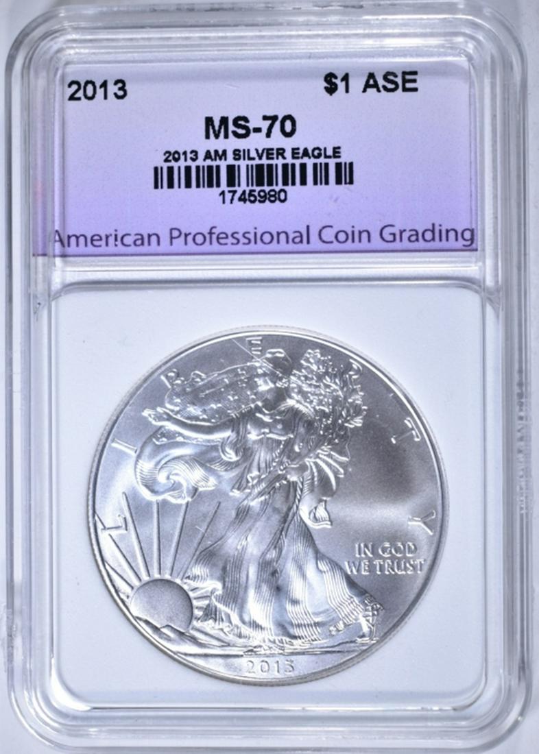 2013 AMERICAN SILVER EAGLE APCG PERFECT GEM BU (1 of 4)