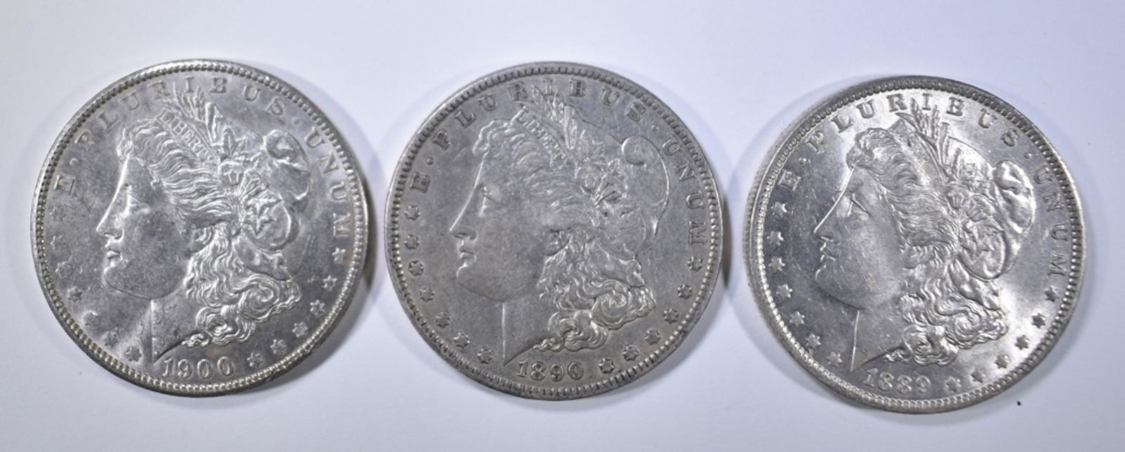 1889-O AU, 90 XF & 1900 AU MORGAN DOLLARS (1 of 2)