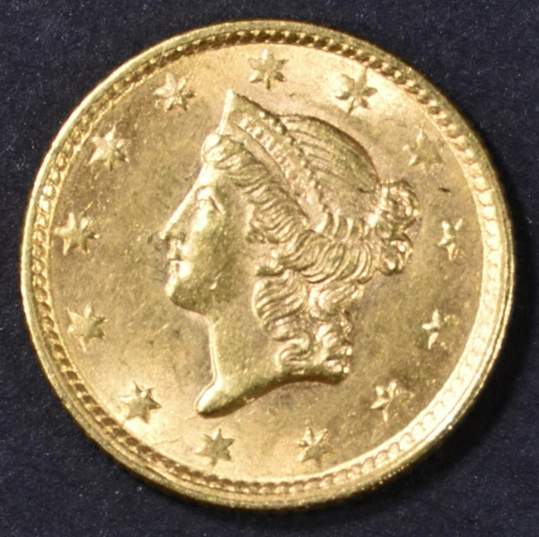 1854 $1 GOLD LIBERTY  CH/GEM BU (1 of 2)