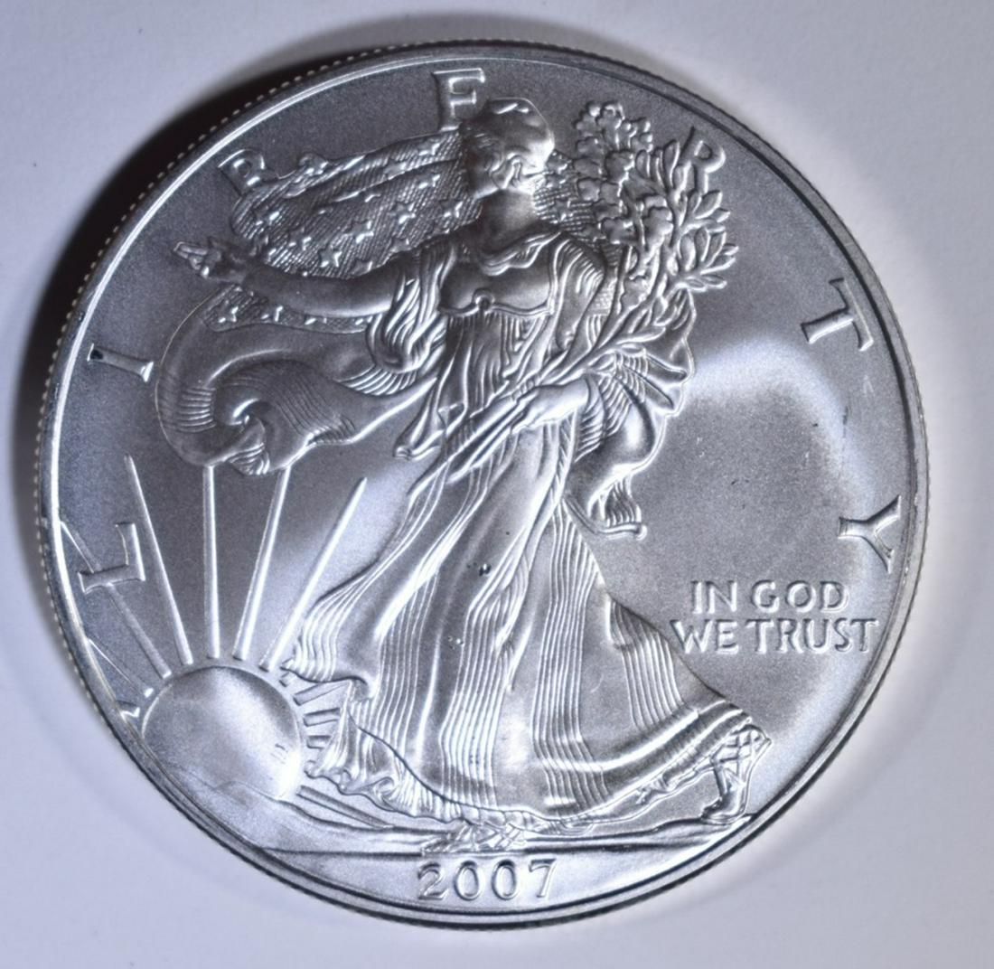 2007 AMERICAN SILVER EAGLE  GEM BU (1 of 2)