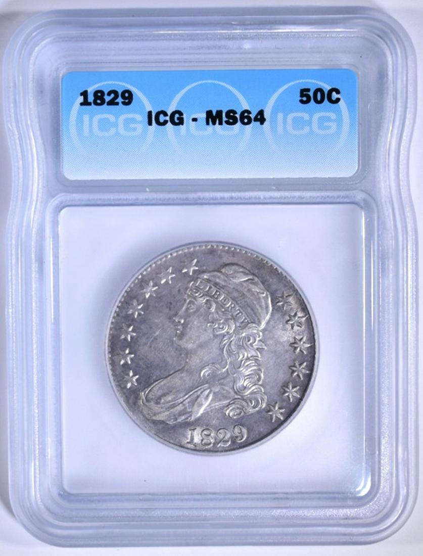 1829 BUST HALF DOLLAR ICG MS-64 (1 of 4)