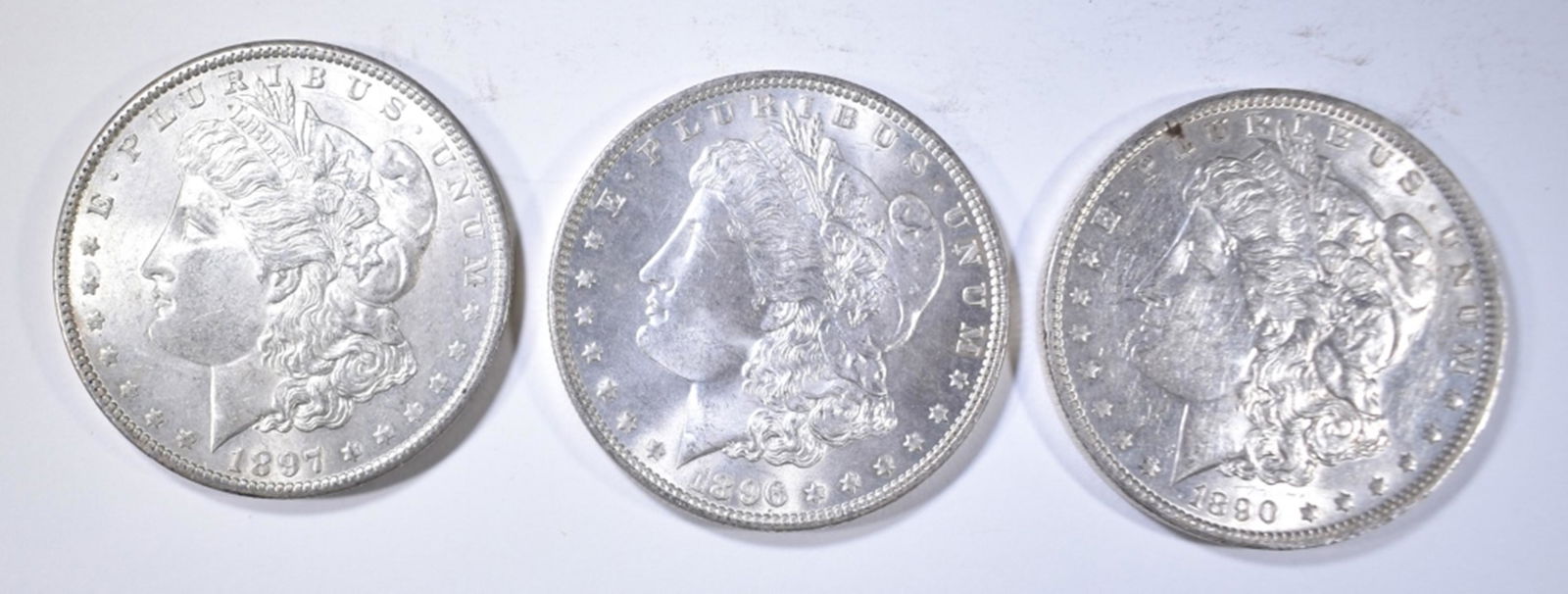 1890-O CH AU, 96 BU & 97 BU MORGAN DOLLARS (1 of 2)
