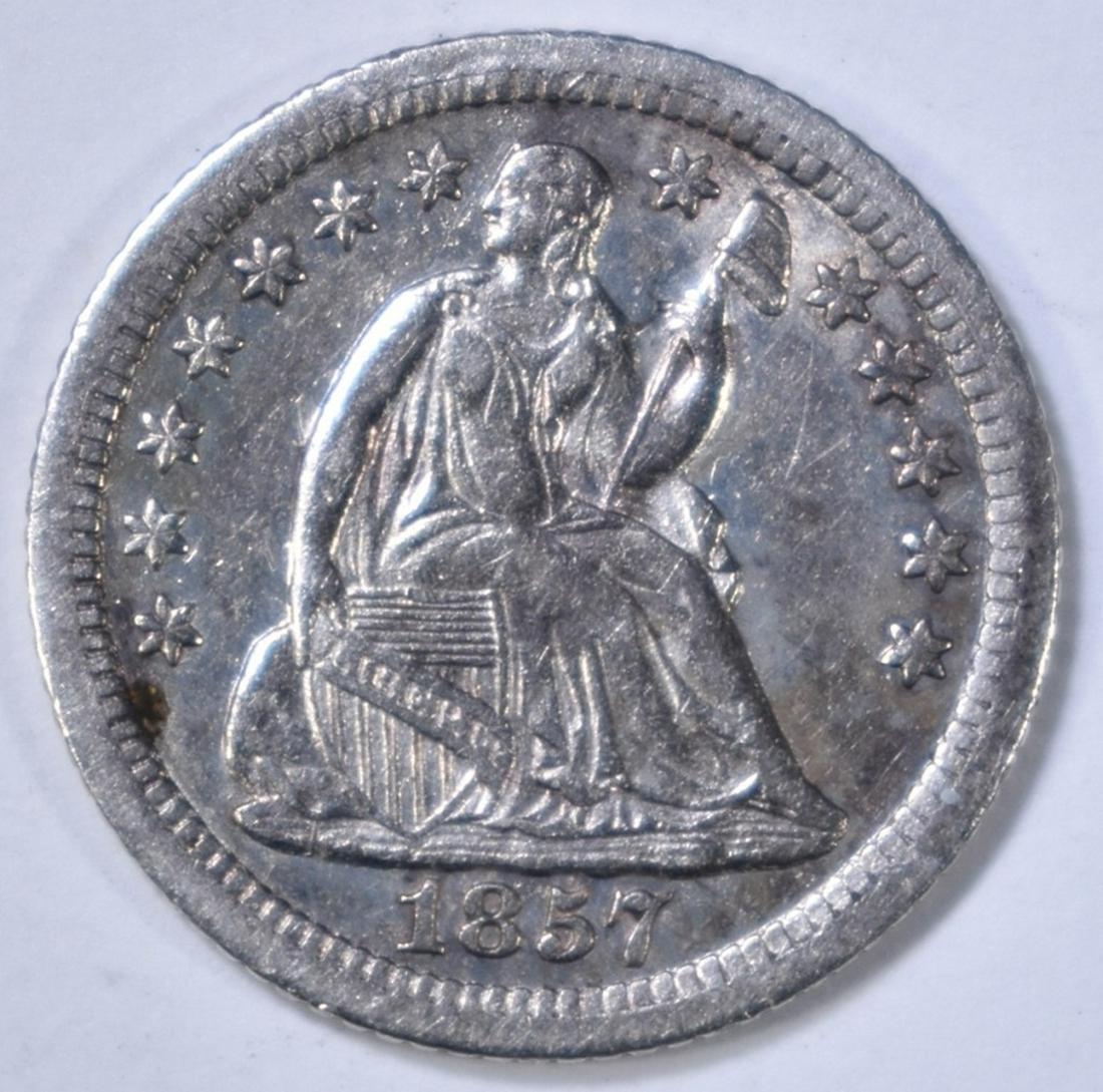 1857-O SEATED LIBERTY HALF DIME  CH AU (1 of 2)