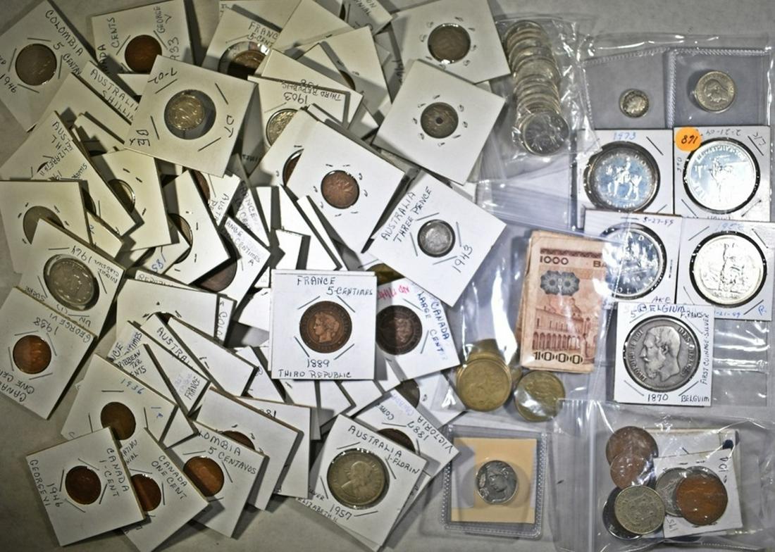 MIXED FOREIGN COIN LOT: (1 of 2)