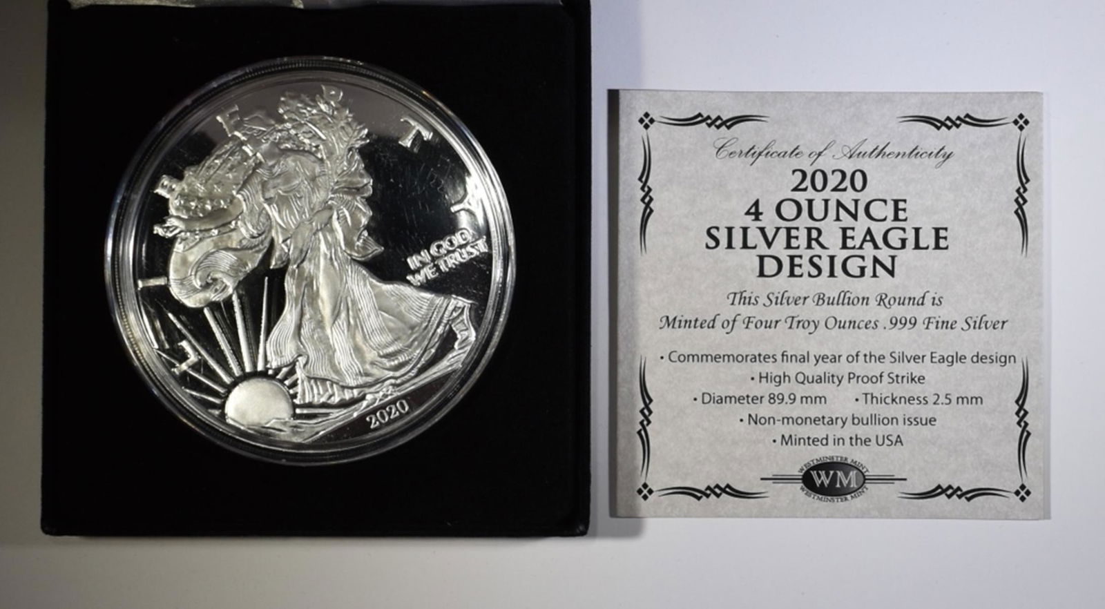2020 4 TROY OUNCE SILVER EAGLE DESIGN (1 of 3)
