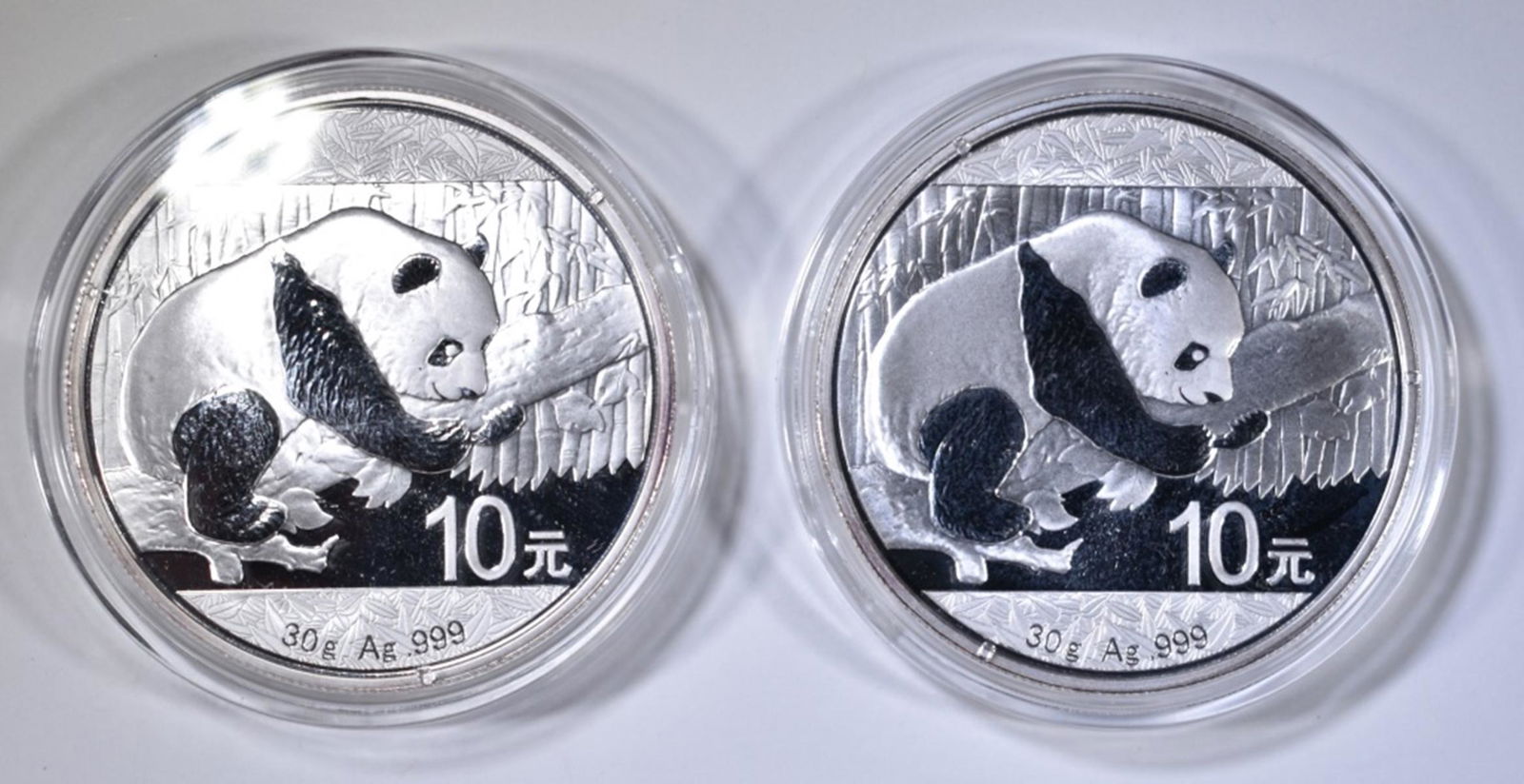 2-2016 30g .999 SILVER CHINESE PANDA COINS (1 of 2)