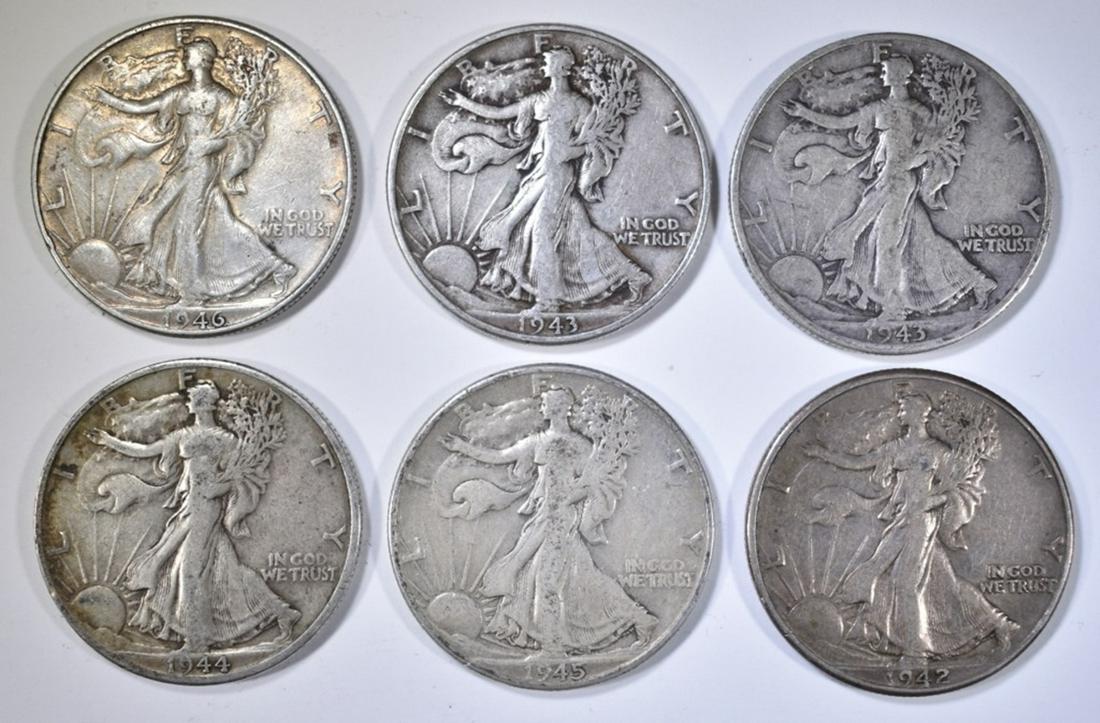 VF/XF WALKING LIBERTY HALF DOLLARS (1 of 2)