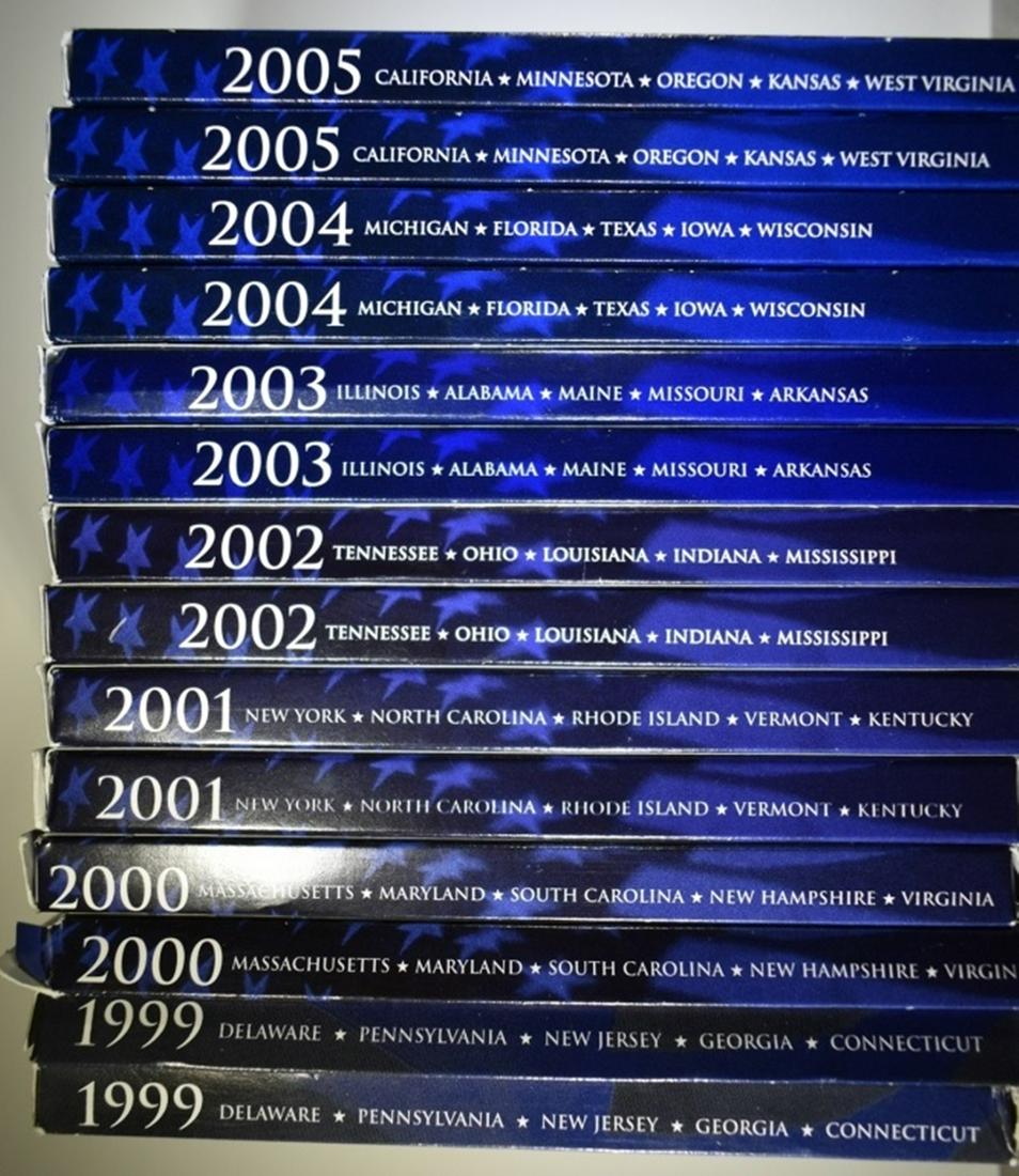 2 EACH- 1999-2004 U.S. QUARTER PROOF SETS: IN ORIGINAL PACKAGING. ESTIMATE $70 - $90.