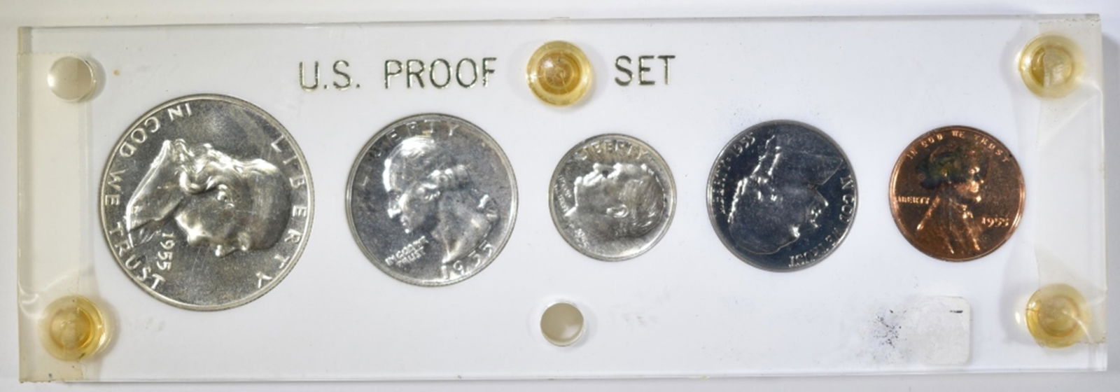 1955 U.S. PROOF SET IN PLASTIC HOLDER (1 of 2)