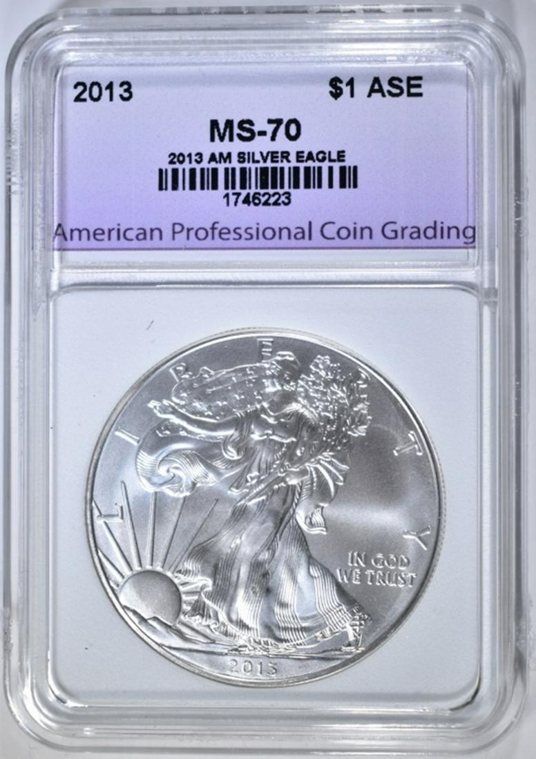 2013 AMERICAN SILVER EAGLE APCG PERFECT GEM BU (1 of 4)