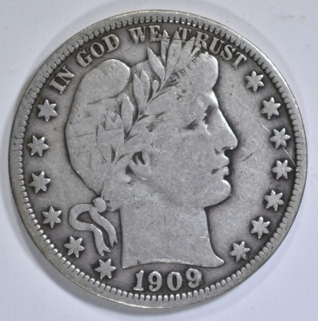 1909 BARBER HALF DOLLAR F/VF (1 of 2)