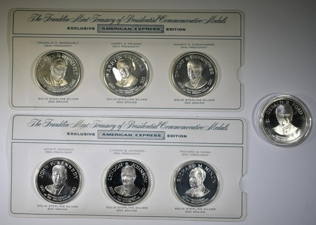 STERLING SILVER PRESIDENTIAL COMMEM MEDALS (1 of 2)