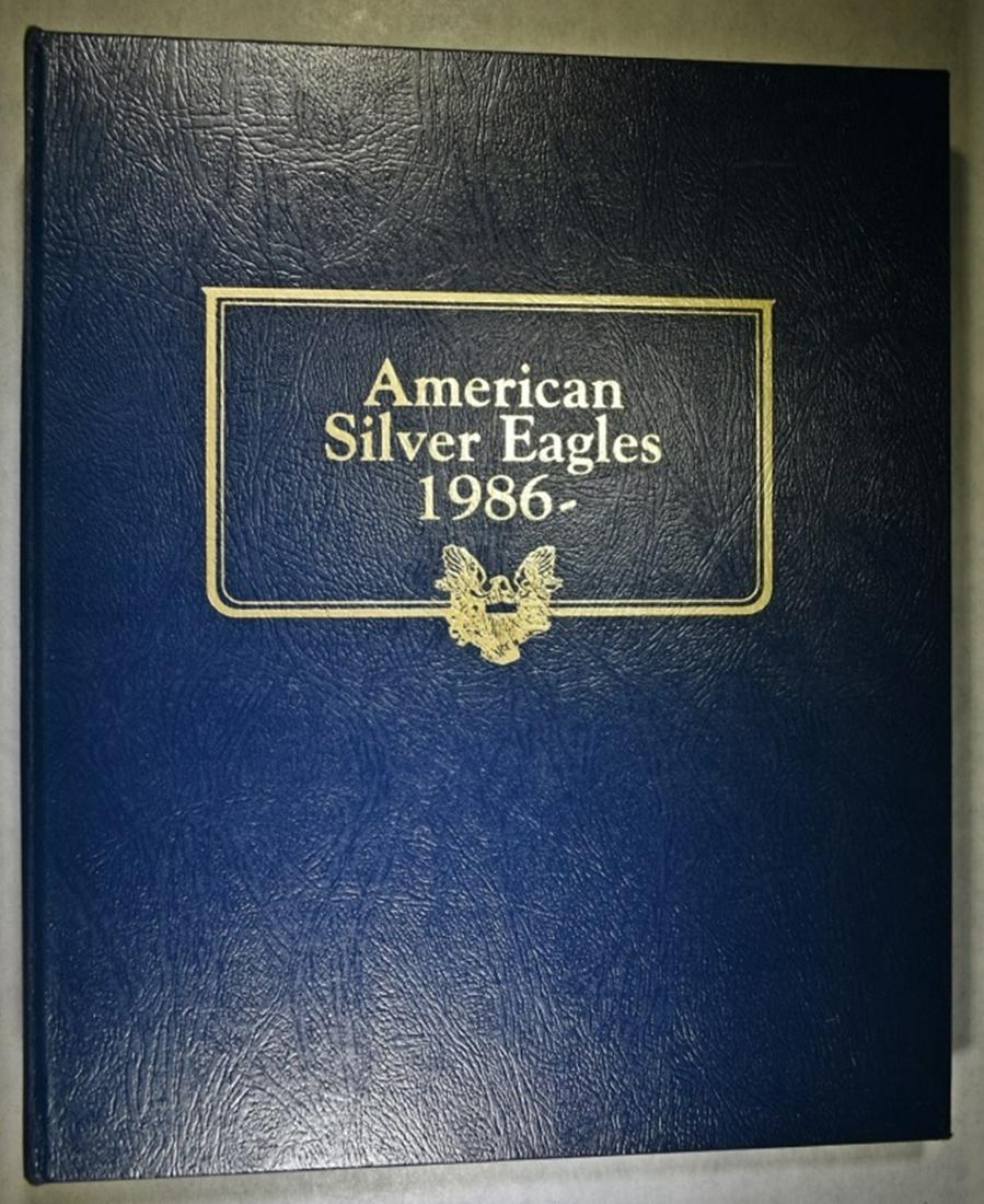 WHITMAN AMERICAN SILVER EAGLE ALBUM 1986-2015: 30 TOTAL. ESTIMATE $1000 - $1200.