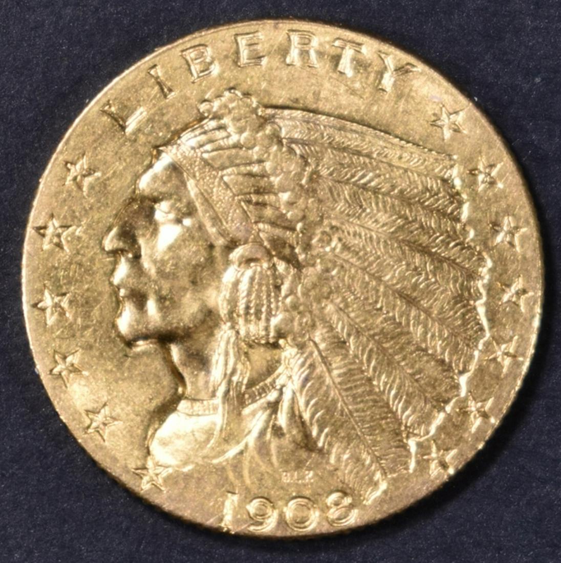1908 $2.5 GOLD INDIAN  V CH BU (1 of 2)