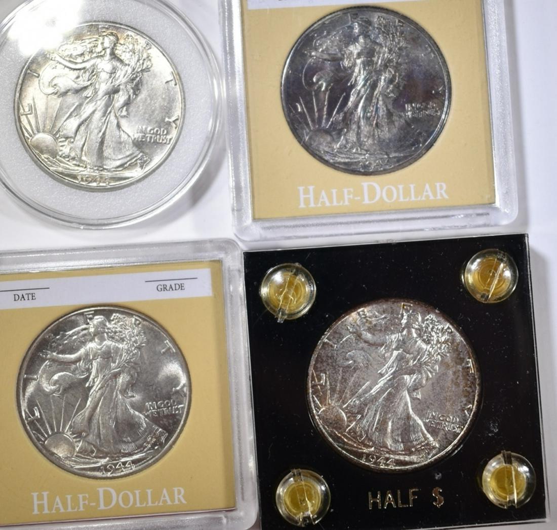 LOT OF 4 WALKING LIBERTY HALF DOLLARS: (1 of 2)