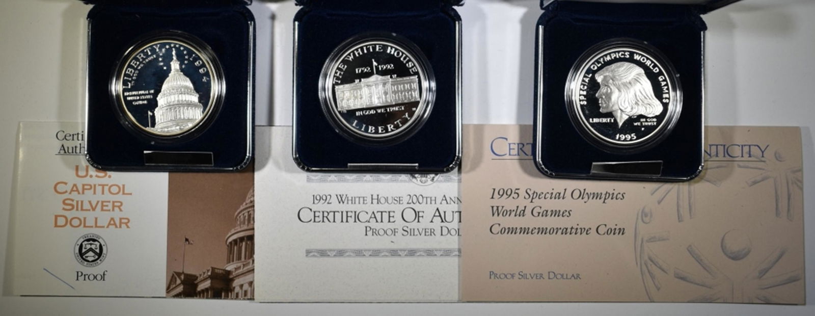 3-MODERN PROOF COMMEM SILVER DOLLARS (1 of 1)