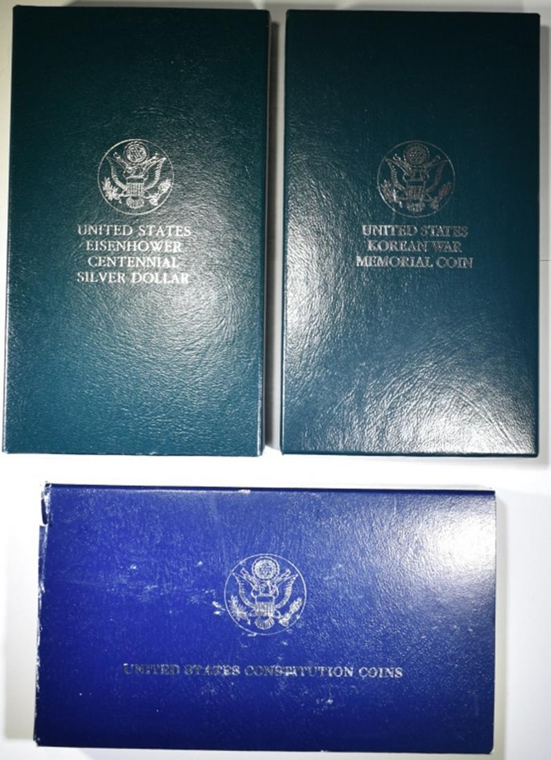 3-MODERN PROOF COMMEM SILVER DOLLARS (1 of 8)