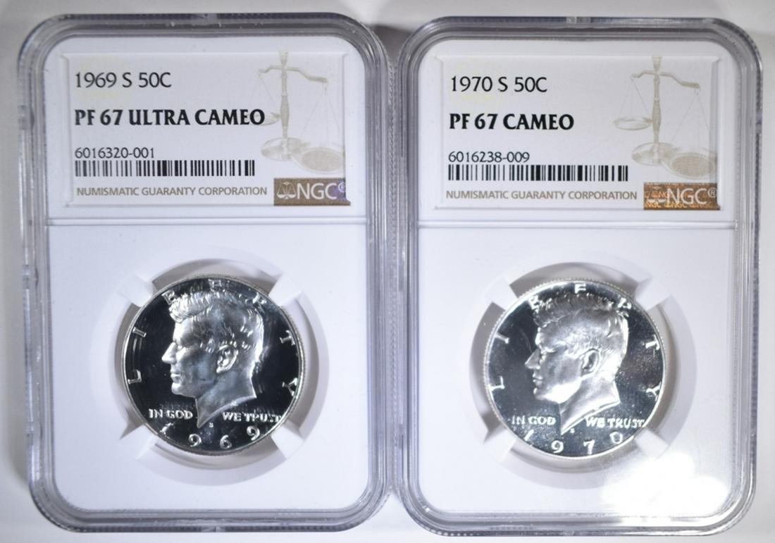 LOT OF 2 NGC GRADED KENNEDY HALF DOLLARS (1 of 2)