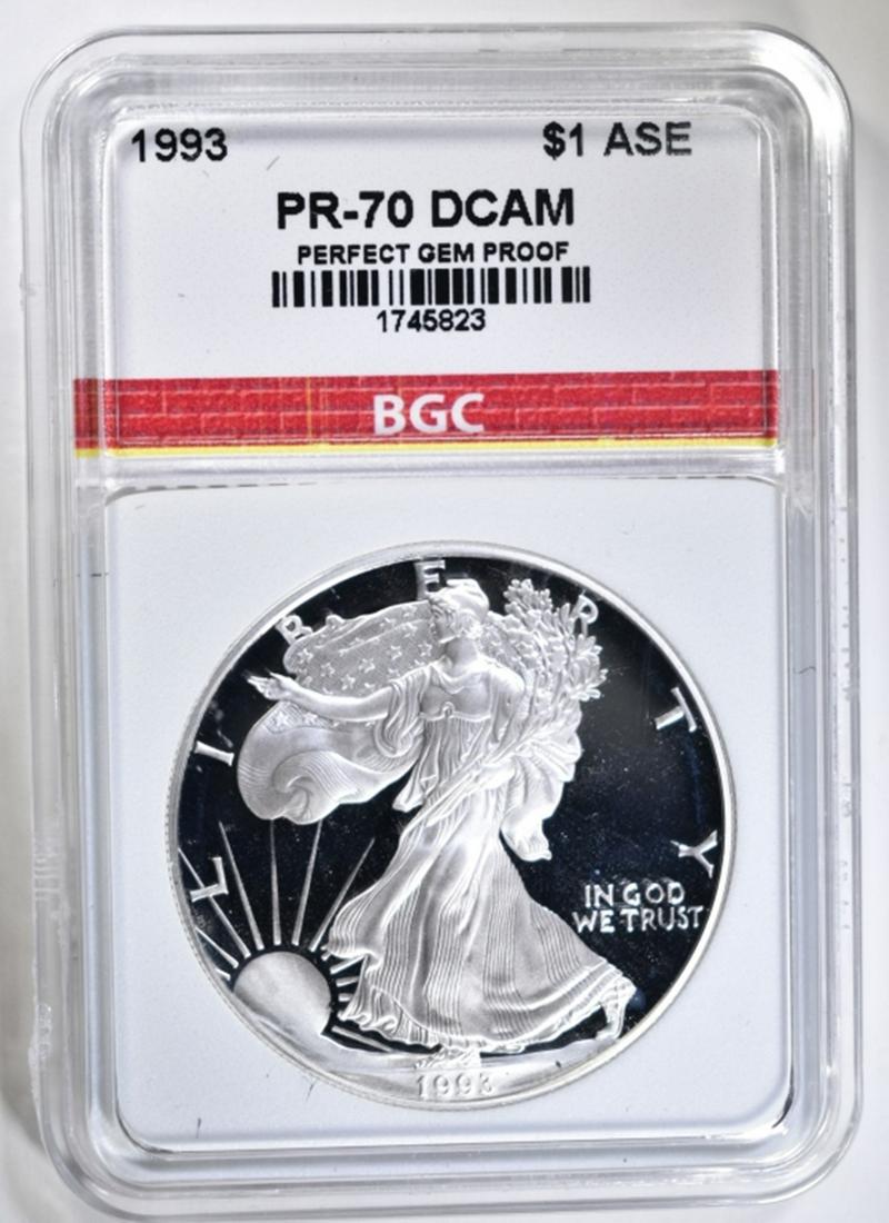 1993-P AM. SILVER EAGLE BGC PERFECT GEM PR DCAM (1 of 4)