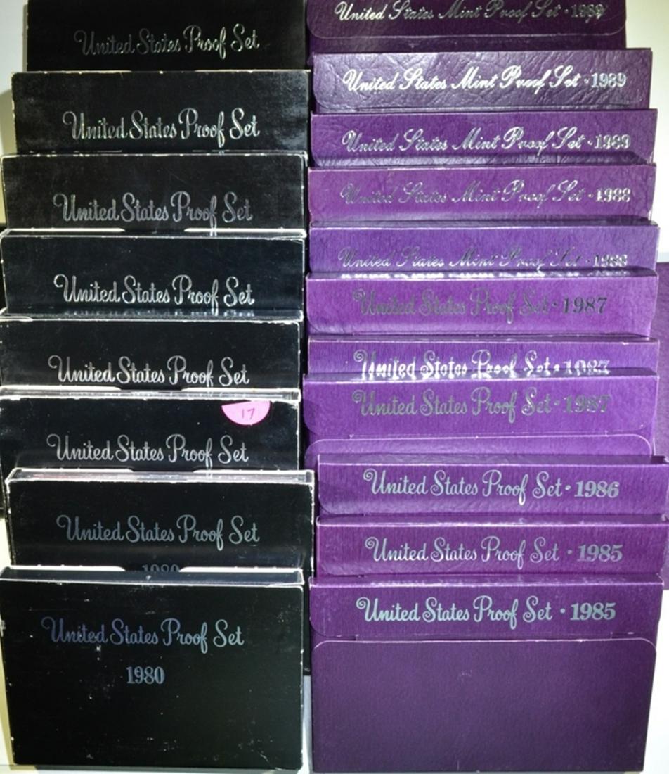 LOT OF 80'S U.S. PROOF SETS: (1 of 1)