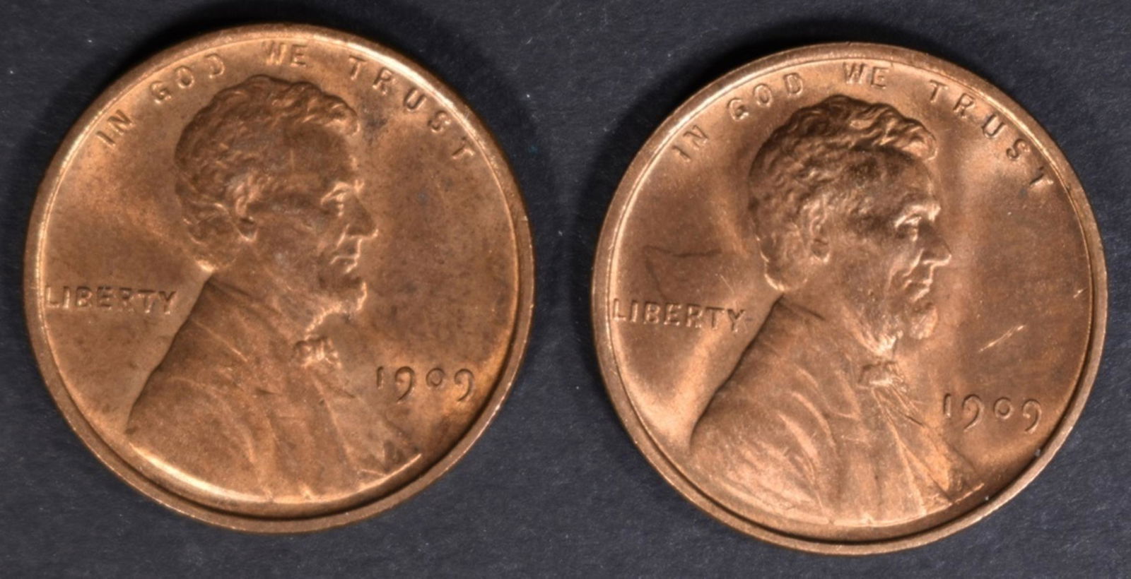 2-1909 LINCOLN CENTS CH/GEM BU RED (1 of 2)