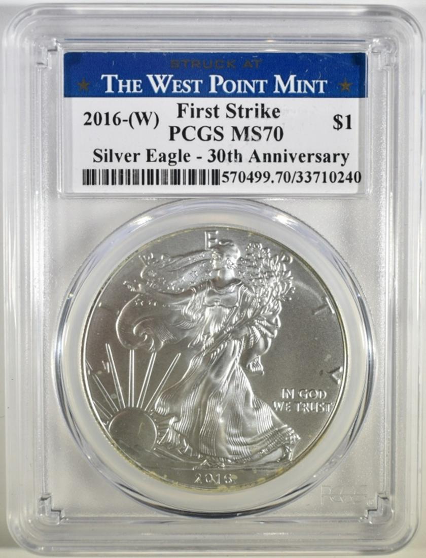 2016-(W) AMER. SILVER EAGLE PCGS MS-70 1st STRIKE (1 of 4)