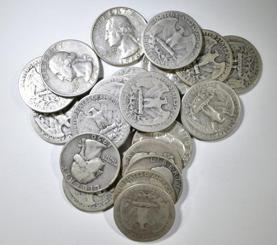 $5 FACE VALUE 90% SILVER QUARTERS (1 of 1)