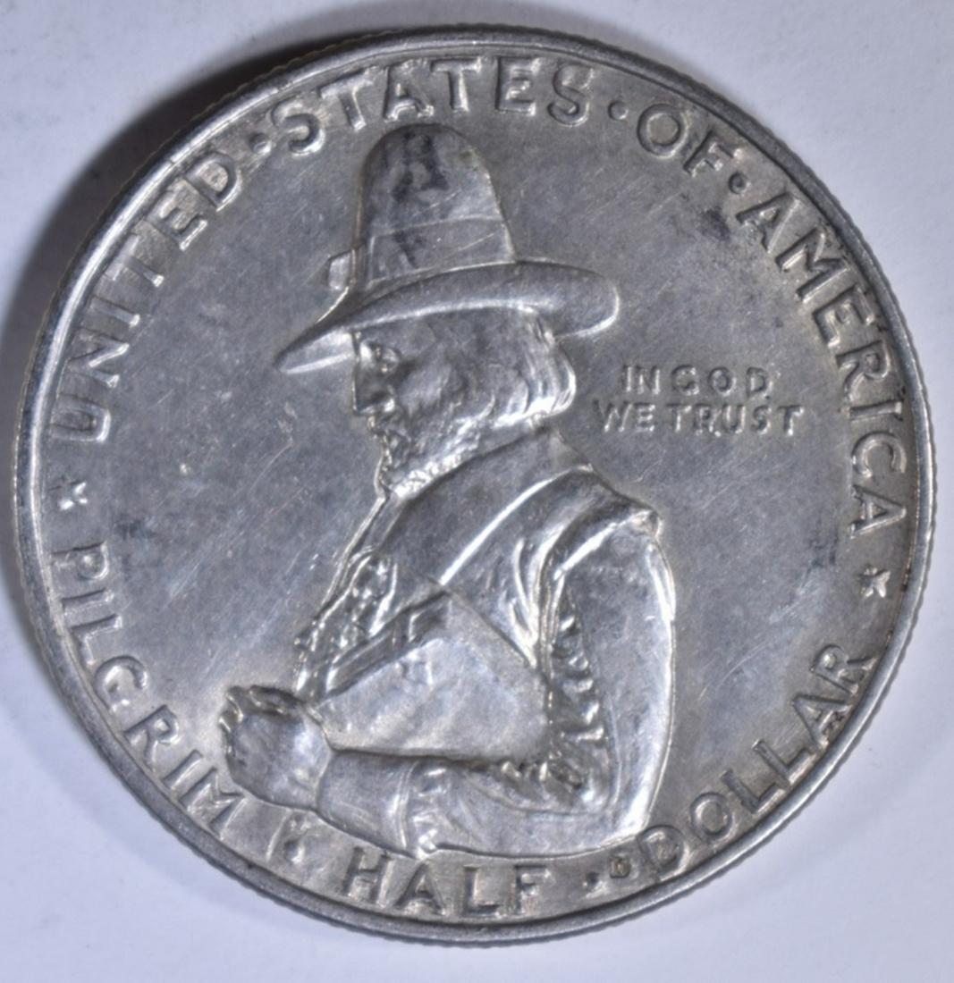 1920 PILGRIM COMMEM HALF DOLLAR  AU (1 of 2)