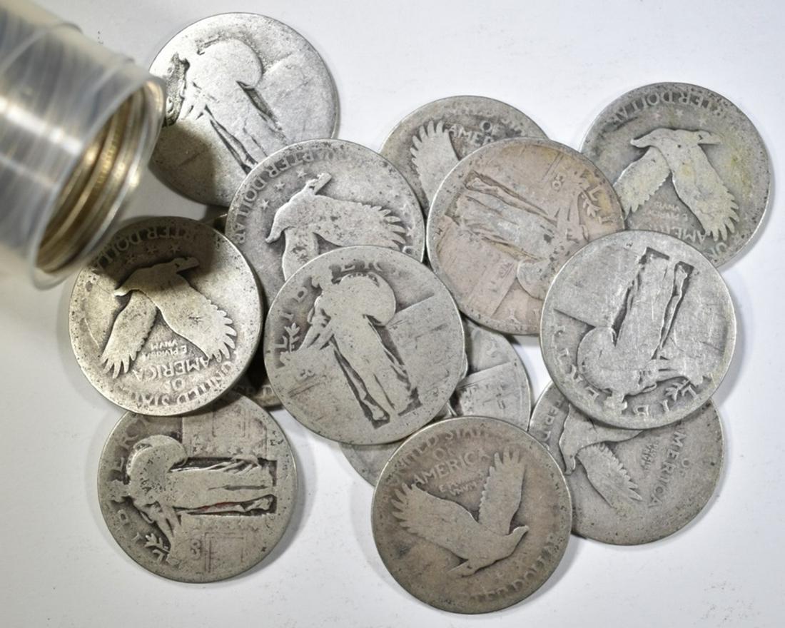 ROLL MIXED DATE STANDING LIBERTY QUARTERS (1 of 2)