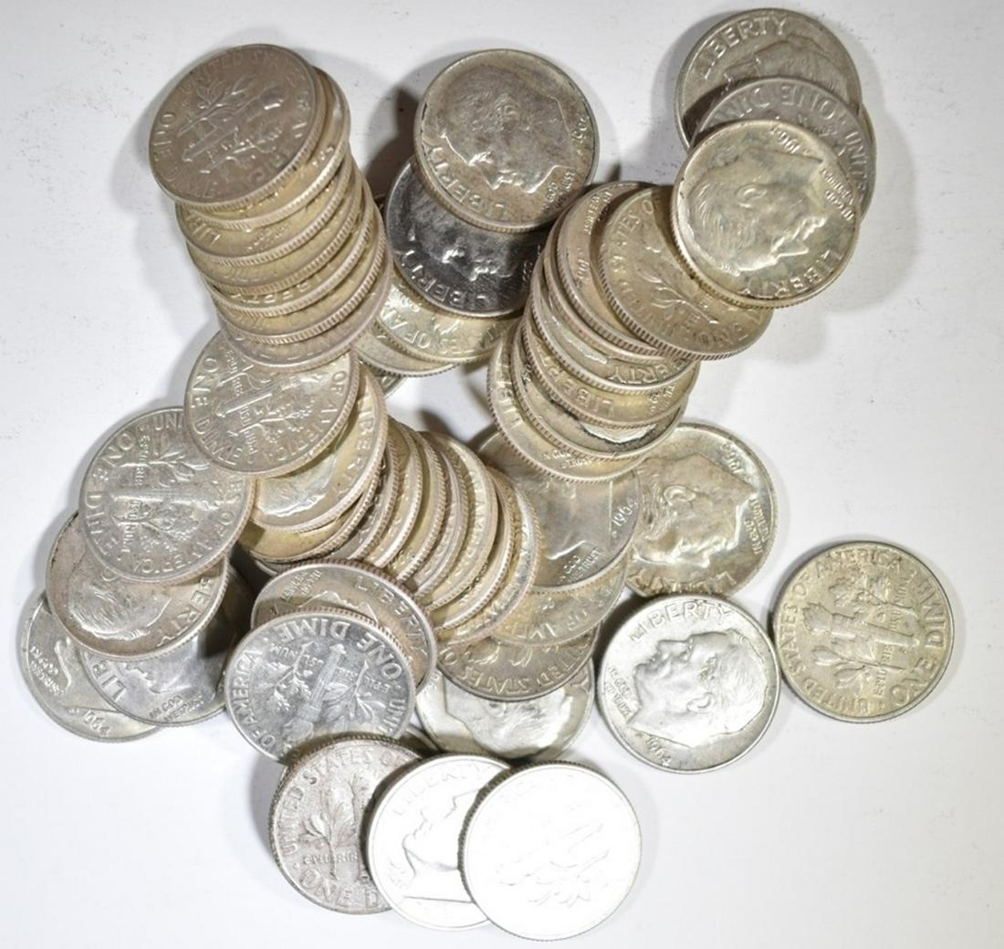 $5 FACE VALUE 90% SILVER ROOSEVELT DIMES (1 of 1)