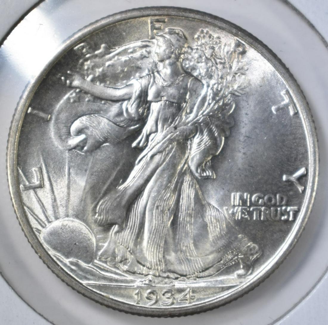 1934 WALKING LIBERTY HALF DOLLAR  GEM BU (1 of 2)