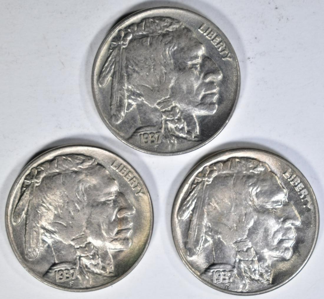 1937-P,D,S BUFFALO NICKELS  CH BU (1 of 2)