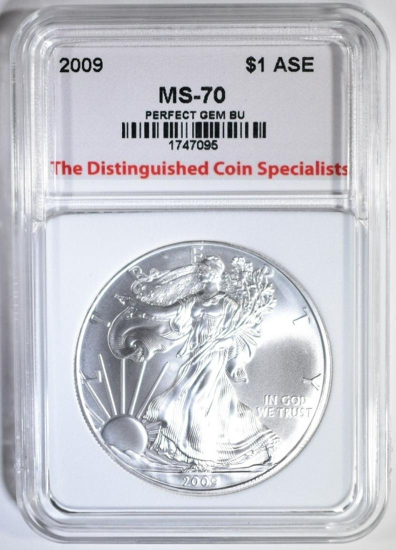 2009 AMERICAN SILVER EAGLE, TDCS PERFECT GEM BU (1 of 4)